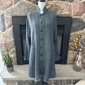 Eskandar Buttoned Linen Tunic